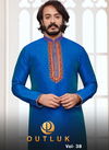 Outluk Vol 38 Exclusive Festive Wear Art Silk Embroidery Work Kurta Pajama Mens Collection